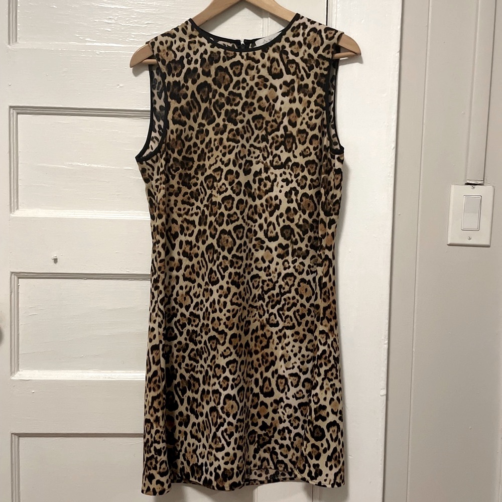 WAYF animal print mini dress